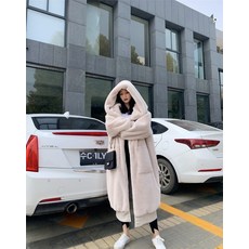 보송보송 양털 롱 방한 후리스 여성의류 퍼 페이크 후리스자켓 후드 집업 데일리룩 겨울아우터