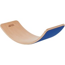 펠트 베이스 몬테소리 장난감 파란색이 있는 ECR4Kids 밸런스 보드, Blue, Blue, 1개