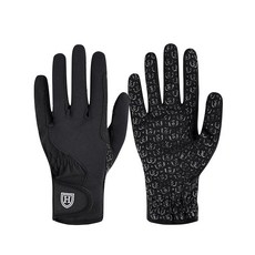 Harrison Howard 여성용 승마 장갑 사계절용 경량 미끄럼 방지 원예 달리기 승마 장갑 블랙 S, 소형