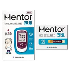 SD바이오센서 멘토 혈당측정기+검사지 50매, 1세트, mentor