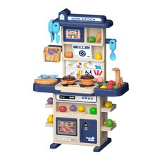 兒童廚房家家酒組 仿真噴水霧氣廚房玩具, 1個, 藍色