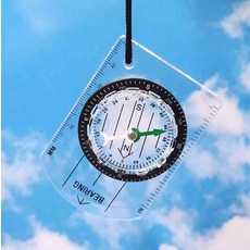 늘DIX 나침반 캠핑 등산 투명 휴대용 소형