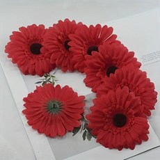 작은 해바라기 인공 대형 국화 꽃 장소 머리 장식, 3. 빨간색