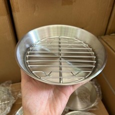 圓形瀝油燒烤網 適用於 AUX 空氣炸鍋, 1個, 304不鏽鋼/空氣炸鍋必備,15cm烤網