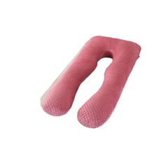 U型絨豆豆孕婦枕, 絨豆豆 - 紅色 130*70cm 1.3kg 可拆洗