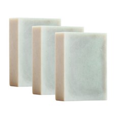 The Soap Days 純皂生活 薄荷茶樹艾草手工洗髮皂 乾性頭皮適用 翠石 Jade, 1個, 3入
