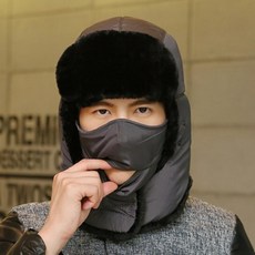4색 1개 패딩 기모 바라클라바 겨울 보온 방한 마스크 모자 후드 넥워머 얼굴가리개, 상세페이지 참조