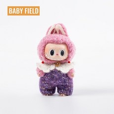 팝마트 라부부 옷 소품 인형옷, 보라색 바지 + 스카프 (아기 없음), 1개