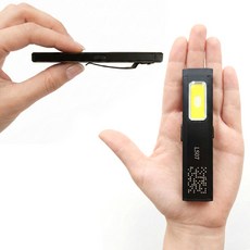 LED 충전식 자석 집게 랜턴 후레쉬 손전등 작업등 COBcu, 1개