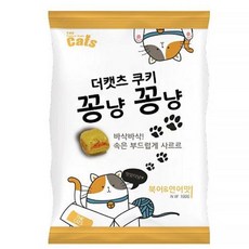 오만네 더캣츠 쿠키 꽁냥꽁냥 북어&연어 100g 반려묘간식, 1개, 연어