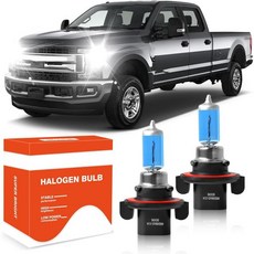 포드 F150 2004-2014 F-250 F-350 슈퍼 듀티 2005-2020용 할로겐 헤드라이트 전구 H13/9008 하이/로우 빔 헤드램프 교체용 키트 100W 2개입