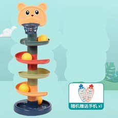 유아 공놀이 장난감 스파이럴 타워 홈인테리어 놀이 소품, 5층에 공 5개 + 휴대전화 1개