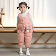 리틀래빗 아동용 C 짝꿍 멜빵 패딩 팬츠