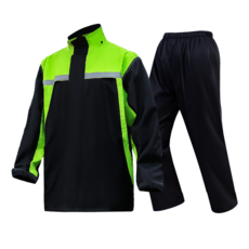 하바우 작업용 오토바이 라이딩 우비 바람막이 우의 상하의 세트 기본부터 빅사이즈까지, 그린, L