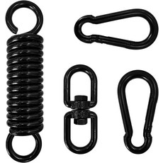 GLSJA 헤비백 스프링 펀칭백 걸이 키트스위블 & 2 카라비너 포함 360 회전식 헤비 듀티 장착 액세서리 짐 스윙 사다리꼴