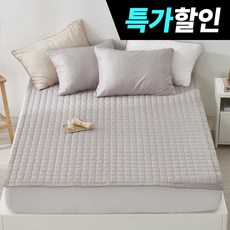 국내제조 띵스룸 크림슈 텐셀모달100 먼지없는 알러지케어 고정밴드 침대패드, 크림슈 그레이