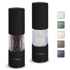 TLYSXPRO 소금 후추 글라인더 통후추 그라인더 깨갈이 그라인더 깨 그라인더, 2개, 200.5ml