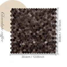 럭셔리 금속 스테인레스 모자이 스틸 3D 욕실 알루미늄 육각형 타일 모자이크, 1Pcs, Coff