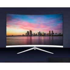 27인치 게이밍 모니터 화이트 100Hz 커브드 게임용 가성비 듀얼 활용 IPS, 직면_27인치 직면 화이트 1K+100HZ 공식 표준, 1cm