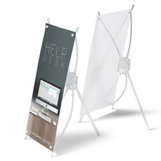 애드바이 미니배너 거치대 탁상용 배너 실내용 소형, 1개, 투명미니배너(대형)