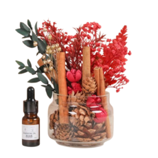 肉桂花語擴香組︱無火香薰材料包 肉桂擴香 擴香禮物 香氛DIY材料包 手作材料包︱麥手作, B好運+玻璃