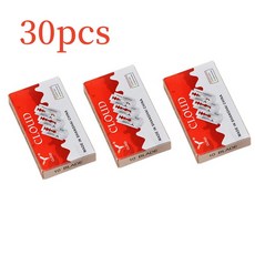 로본 30/50/100pcs 클라우드 면도날 양면 스테인레스 스틸 클래식 남성 안전 면도기 날카로운 얇은 블레이드, 30pcs