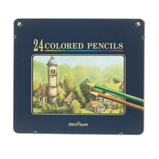 문화연필 넥스프로 고급 유성색연필, 24색, 1개