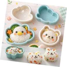 동물모양주먹밥틀 귀여운 디자인 아이들용 점심 준비 간편한 주먹밥 쉐이퍼 다양한 형태 주방용품, 1개, 파스텔톤