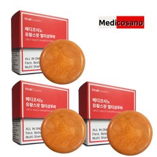 메디코사노 프리미엄 유황 비누 샴푸바 100g, 3개
