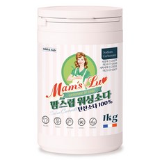 맘스럽 워싱소다 버킷 1kg 탄산소다 100% 프리미엄 세탁세제 1등급 품질 초강력 찌든때 박살 전문가용, 1개
