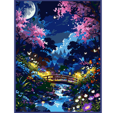 온메이드 DIY 명화그리기 그림그리기 세트 MD-220, 1개, 37 밤빛 풍경