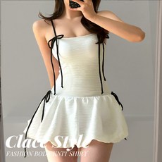 클레이스 사이드 리본 원피스 수영복