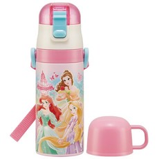스케이터 2WAY 스트로 컵 첨부 스테인리스 키즈 수통 350ml 디즈니 프린세스 22 여자 SKCP3-A