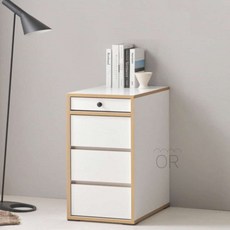 LM6 포인트 4단 서랍장 400 작은수납장 데스크수납장, 착불 오크