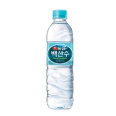 농심 백산수 500ml x 20개 생수 유라벨 야외활동 미네랄워터 용천수 백두산 화산암반