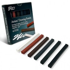 목탄 콩테 전문가용 압축 드로잉 데생 소묘 콘테 6색 세트 데상, 1개, 드로잉 파스텔 콘테 6색