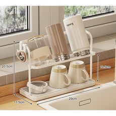 [리리즈] 초슬림 감성주방템 식기 젖병건조대 물빠짐 건조 틈새 식기 수납 감성인테리어, 1개, 이중레이어