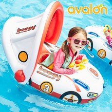 avalon 賽車造型浮力泳圈, 紅色, 1個
