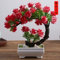 적용 축하화분 예단 실내 미니소나무 MAHOUYA 인테리어 오래된 장식 창가 스타일, 로즈 다홍, 1개