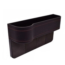 고급진 앞좌석 사이드포켓2개 차량 정리 수납함 1set/ 차량용거치대, 브라운1set