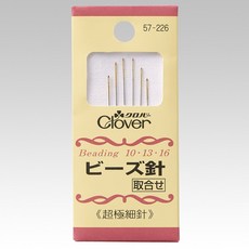 Clover 珠珠專用縫針 57-226 綜合尺寸6入, 1個