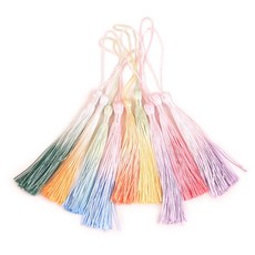 전통수술 투톤 컬러랜덤 노리개 미니 장신구줄 복주머니 장식 선물 포장 명절 공예 만들기 태슬