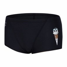 백화점상품 아레나 남성수영복 크림 숏사각 블랙 심플한 사각수영복 실내수영복