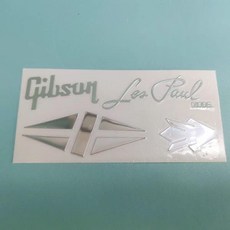 깁슨 실버 기타 헤드 로고에 맞는 금속 라벨 일렉트릭 DIY 상표 스티커 UV 떼어내는 필름 2340717