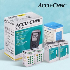 아큐첵 액티브 혈당측정기 + 시험지 100p + 침 110p + 솜 100p + 채혈기, Accu-chek-Active(혈당측정기), 1세트