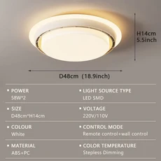모던 링 LED 천장 조명 홈 샹들리에 디밍 가능 거실 식당 서재 램프, 02 6 rings, 01 AC220V