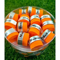 60 드라이 테니스 라켓 그립 미끄럼 방지 흡수 배드민턴 진동 오버 스웨트 밴드, WM Orange