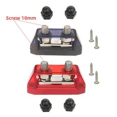 보호 커버가 있는 12 48V 수정된 중부하용 라인 버스바 연결 단자대 이중 나사 M8 M10