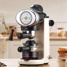 바리바리 커피머신 에스프레소 가정용 커피 소형머신 홈카페, 베이지【미니 사이즈】