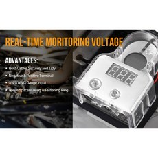 다양성 0 4 강 12V-24V 자동차 배터리 터미널 커넥터 8 게이지 AWG 배터리 클램프, 양, 은, 1개